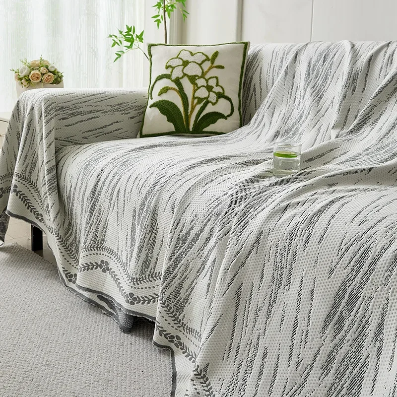 Summer Cooling Ice Silk Sofa Towel for Living Room Multifunction Sofa Blanket Protector Cover Universal All Inclusive Cushion