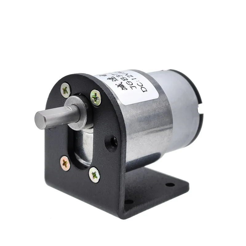 JGB37-520 12V 24V High Torque Gear Box Electric Motor 5/10/20/30/45/60/100/200/300/600rpm with Aluminium Alloy Bracket