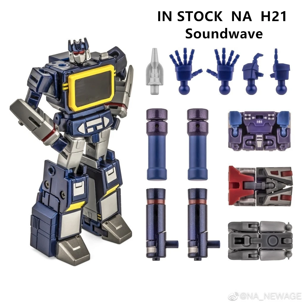 Imagem -02 - Estoque Transformação Newage H21 H21ex H21b H21w Preto Branco Soundwave Papa com Fita g1 Action Figure com Caixa Novo em