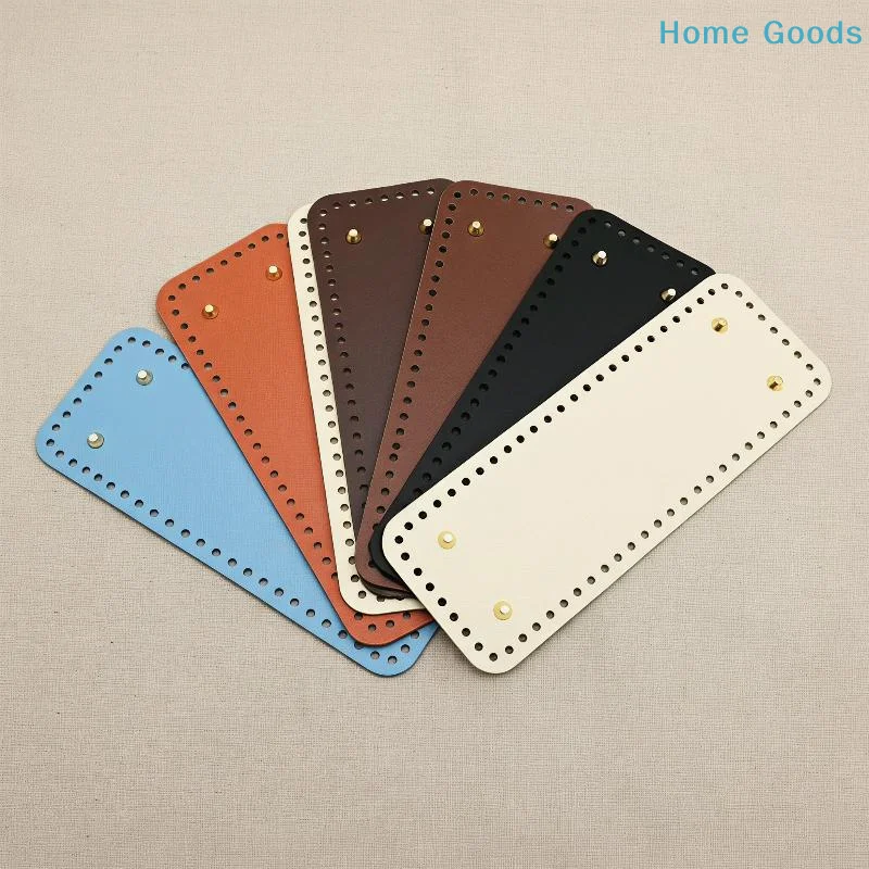 preferredPU Leather Knitted Bag Bottom Pad Handmade 28*10cm Rectangular Scratch-resistant Base for DIY Handcraft Sewingproduct
