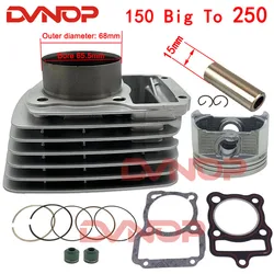 65.5mm Big Bore Motorcycle Cylinder Kit For For CG150 ZJ150 CG ZJ 150 150 big to 250