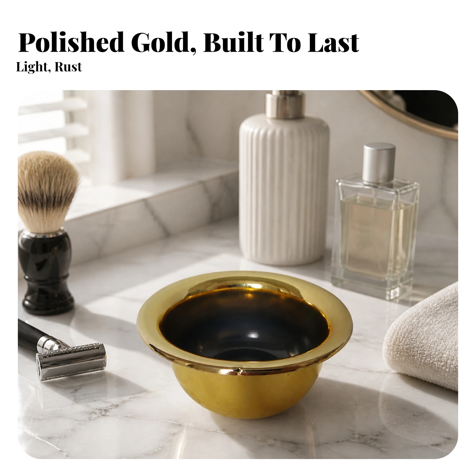 Lathering Bowl Wide Mouth Shaving Soap Bowl Shaving Cup Compact Deep for Men, Home Bathrooms, Barber Shops