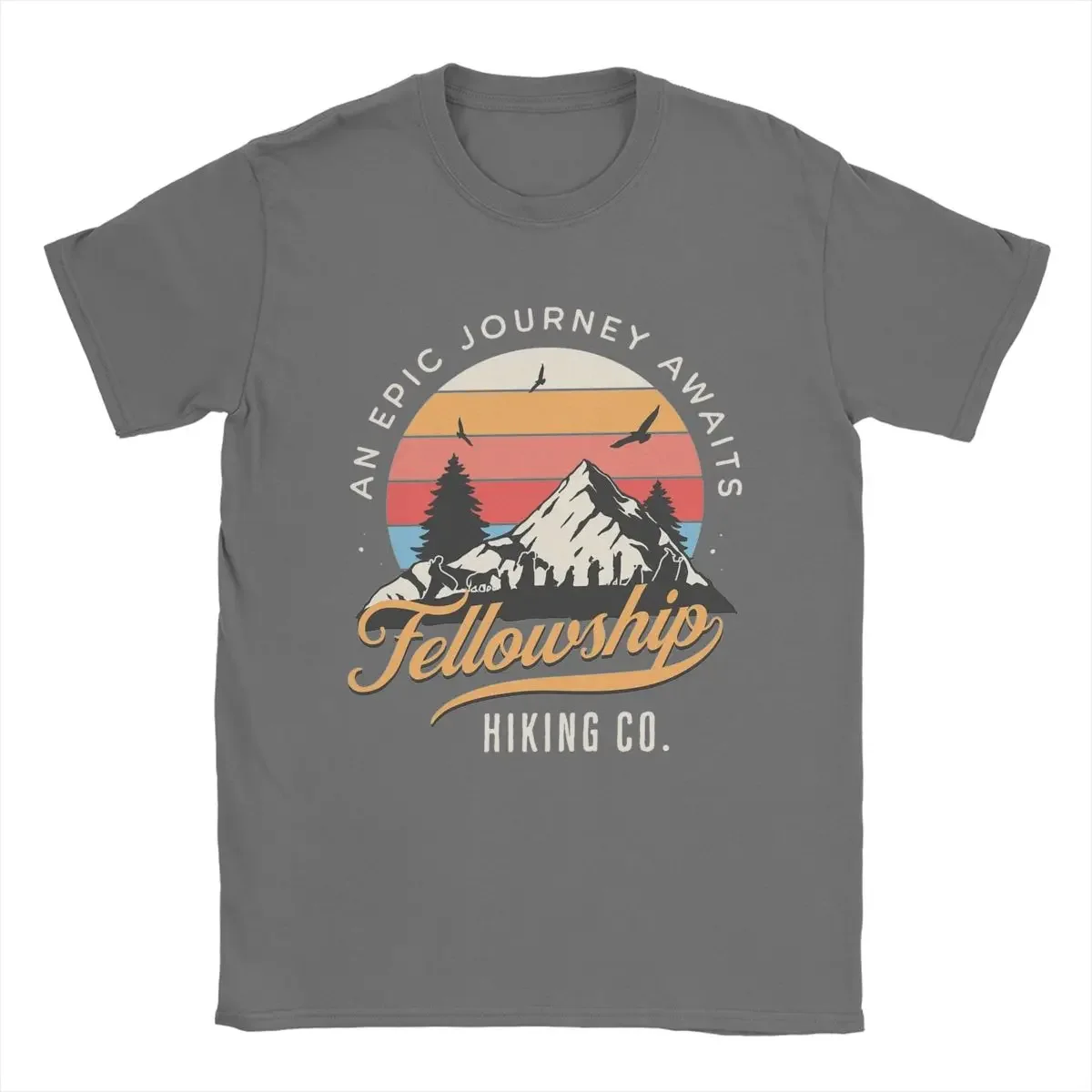 Fellowship Hiking Co Mordor L-Lords Of The R-Rings Men's T Shirt Cool Tees Short Sleeve T-Shirt 100% Cotton Adult Tops