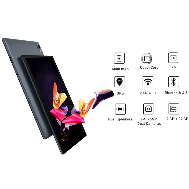 Android 11 Phone Call Tablet PC 10.1 INCH 2GB RAM 32GB ROM  AT1011 CPU SC7731 Quad-Core 1.3GHz Type-C WIFI Dual Camera SIM Card