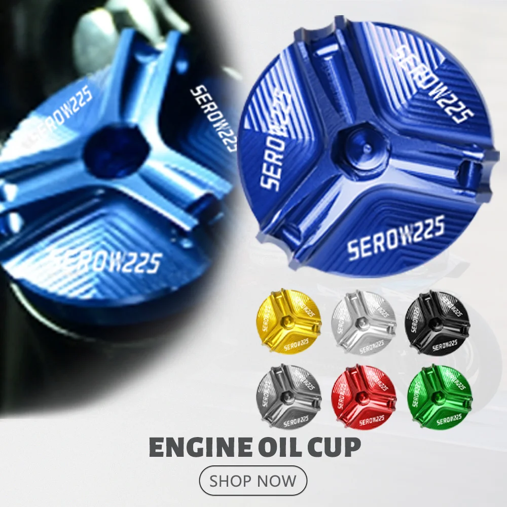 

SEROW 225 Motorcycle Engine Oil Drain Plug Sump Nut Cup Oil Fill Cap Cover For YAMAHA SEROW225 1999-2004 2000 2001 2002 2003