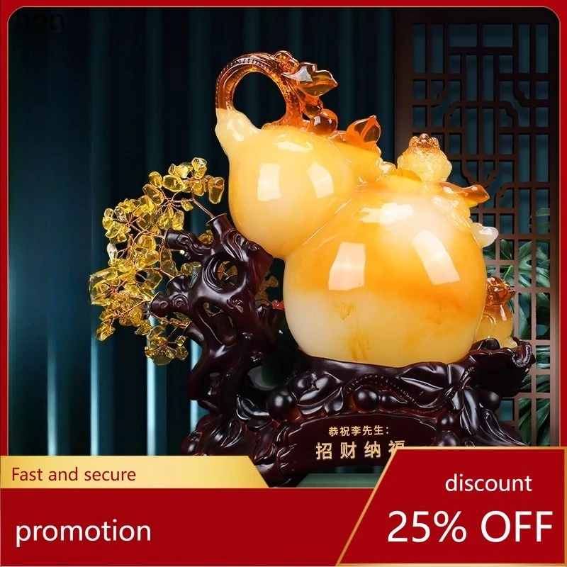 

CZ Gourd Ornament Pixiu Money Tree for Living Room and Office Desk, Housewarming and Business Opening Decoration Gift