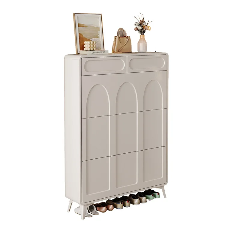 High Quality Multifunctional White Shoe Cabinet Slim Modern Design Living Room Furniture Durable and Limited-Time Offer