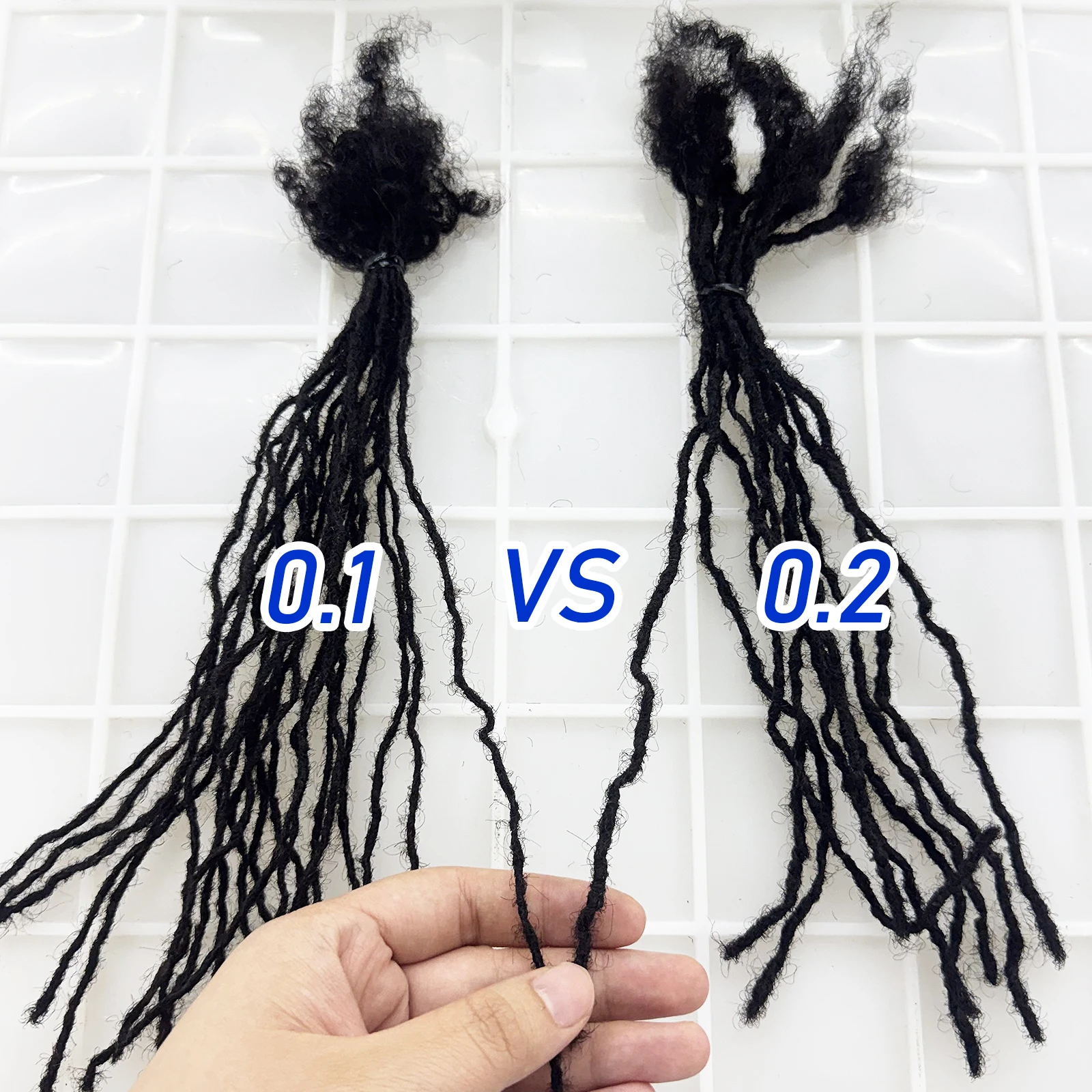 0.1-0.4cm Sisterlocks Human Hair Handmade Interlock Loc Curly Human Hair Micro Locs Extensions Permanent Dreadlock Extensions