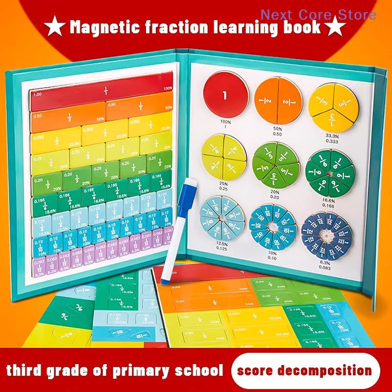 [NC]Magnetic Fraction Calculation Education Tool Fraction Educational Puzzle[NC]