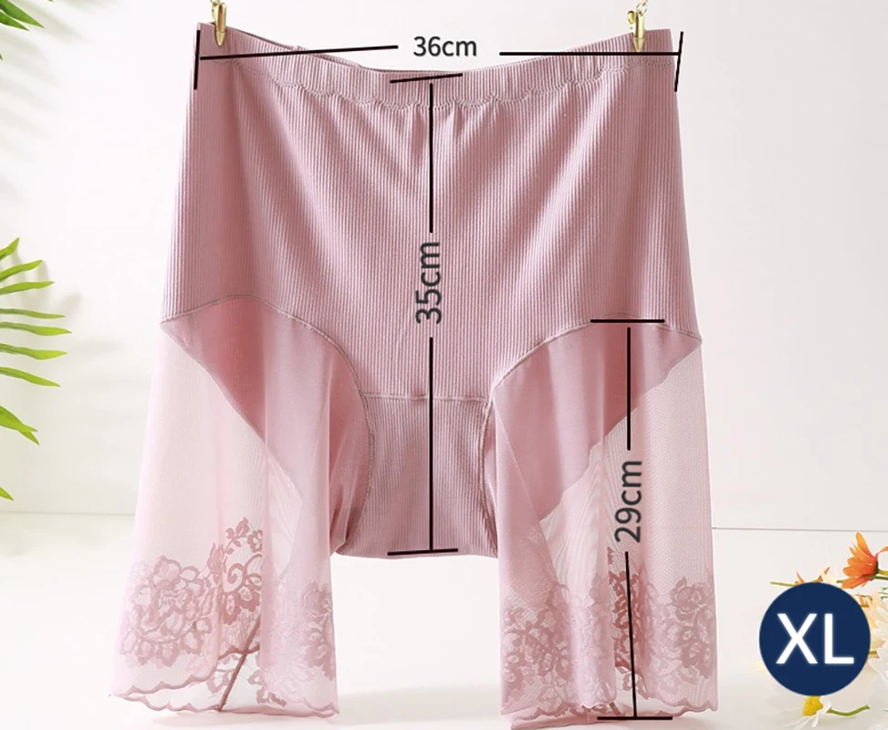 Plus Size Safety Short Pants Women Summer Seamless Under Skirt Pants Anti Chafing Boxers Female Sexy Lace Women Big Size