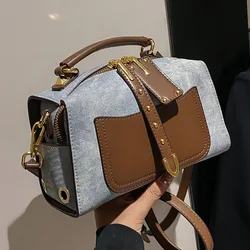 Borsa a tracolla piccola folla borsa a cuscino Boston portatile da donna