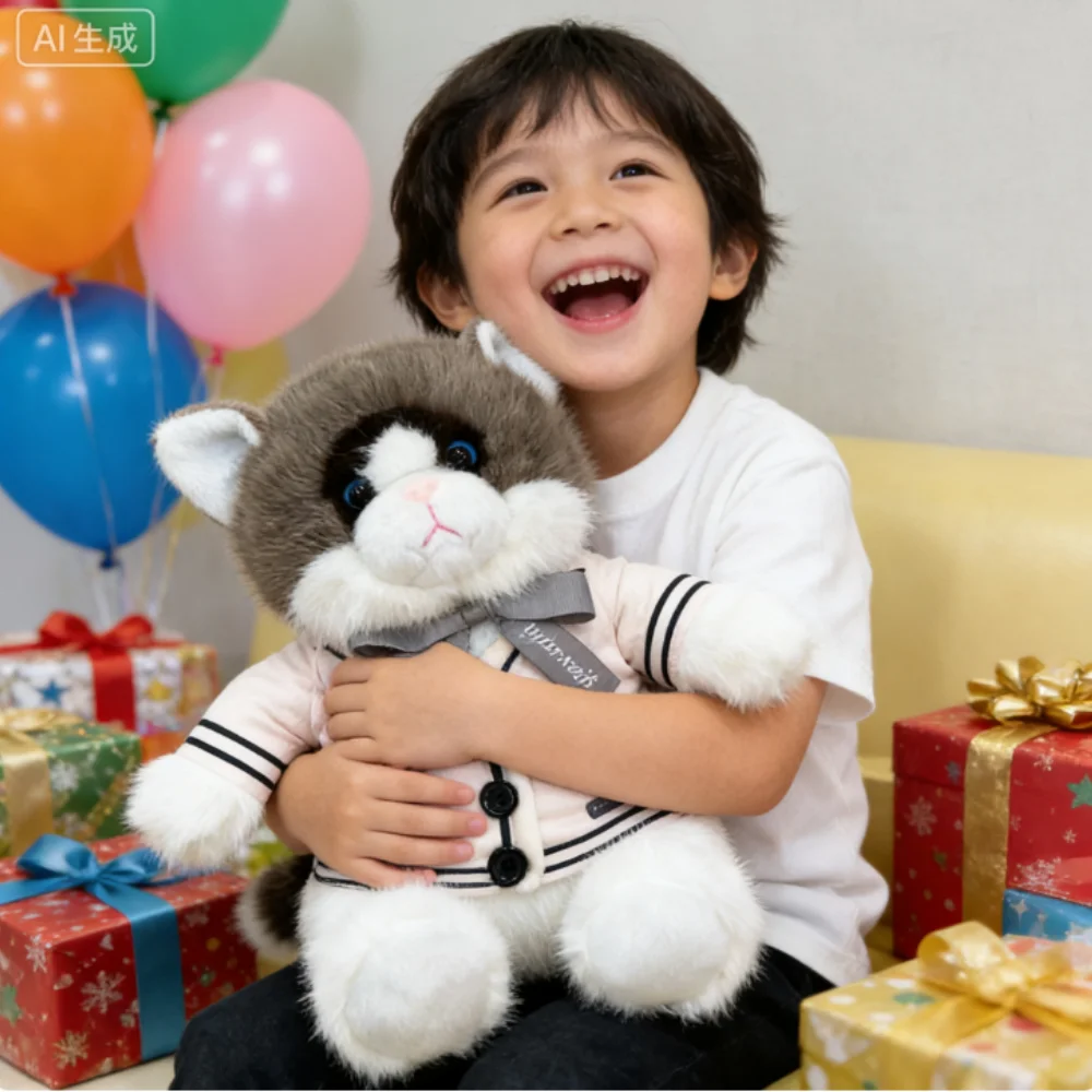 Neue 20 cm Nette Folklore Album Strickjacke Plüsch Katze Spielzeug Gefüllte Puppe Geburtstag Urlaub Geschenke Spielzeug für Zimmer Dekoration