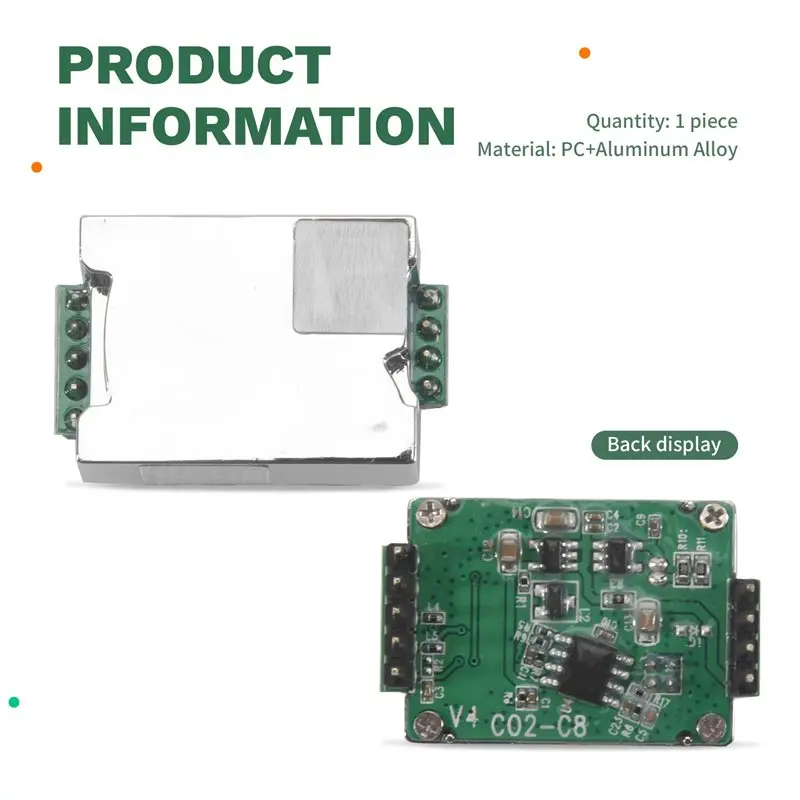ABGI-4X MH-Z19 MH-Z19C IR Infrarot CO2-Sensormodul Kohlendioxid-Gassensor NDIR Zubehör – Detail 6
