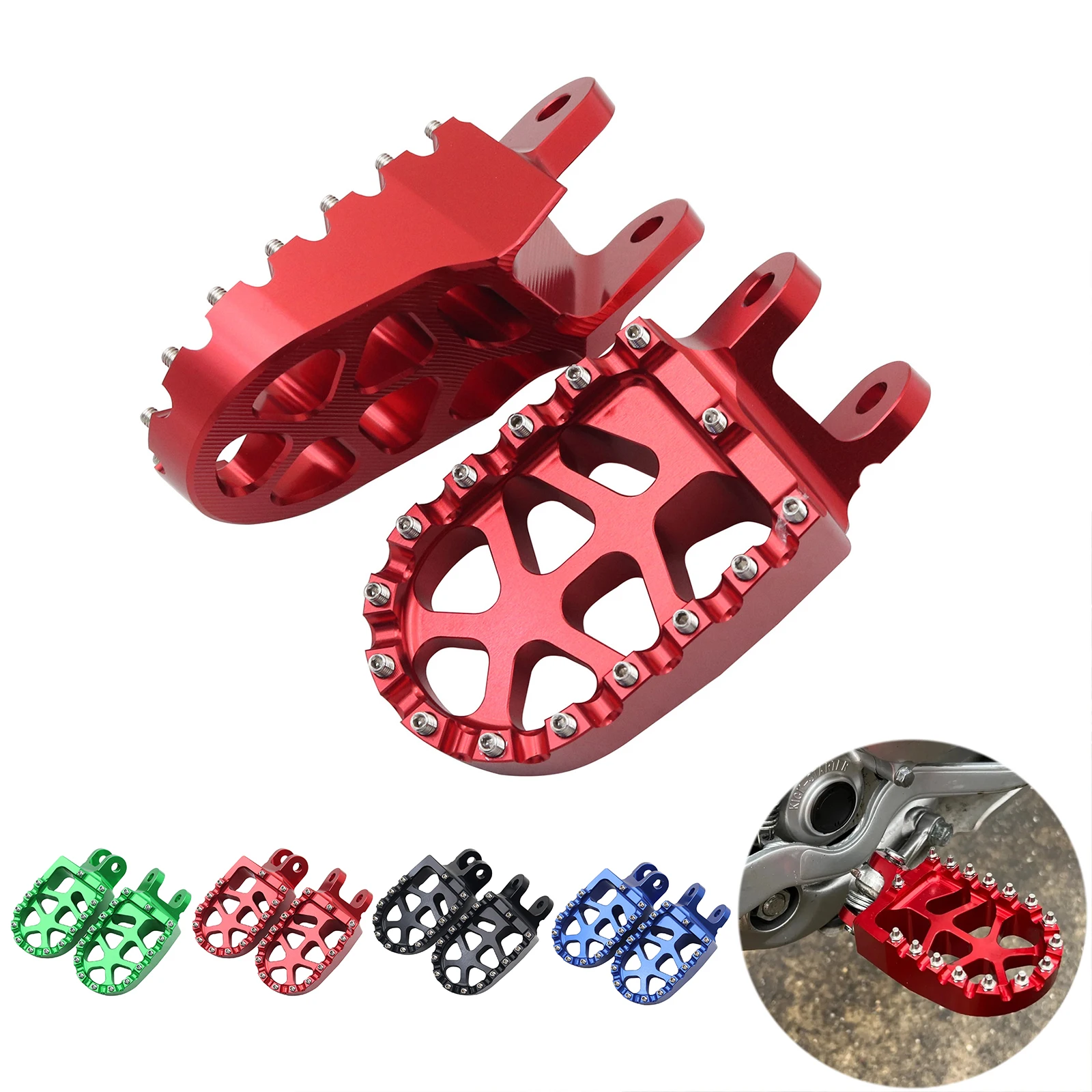Motorcycle Footrests Footpeg Foot Pegs Pedals Plate Foot Rests For HONDA AFRICA TWIN XRV 750 650 RD07 XRV750 XRV650 Accessories