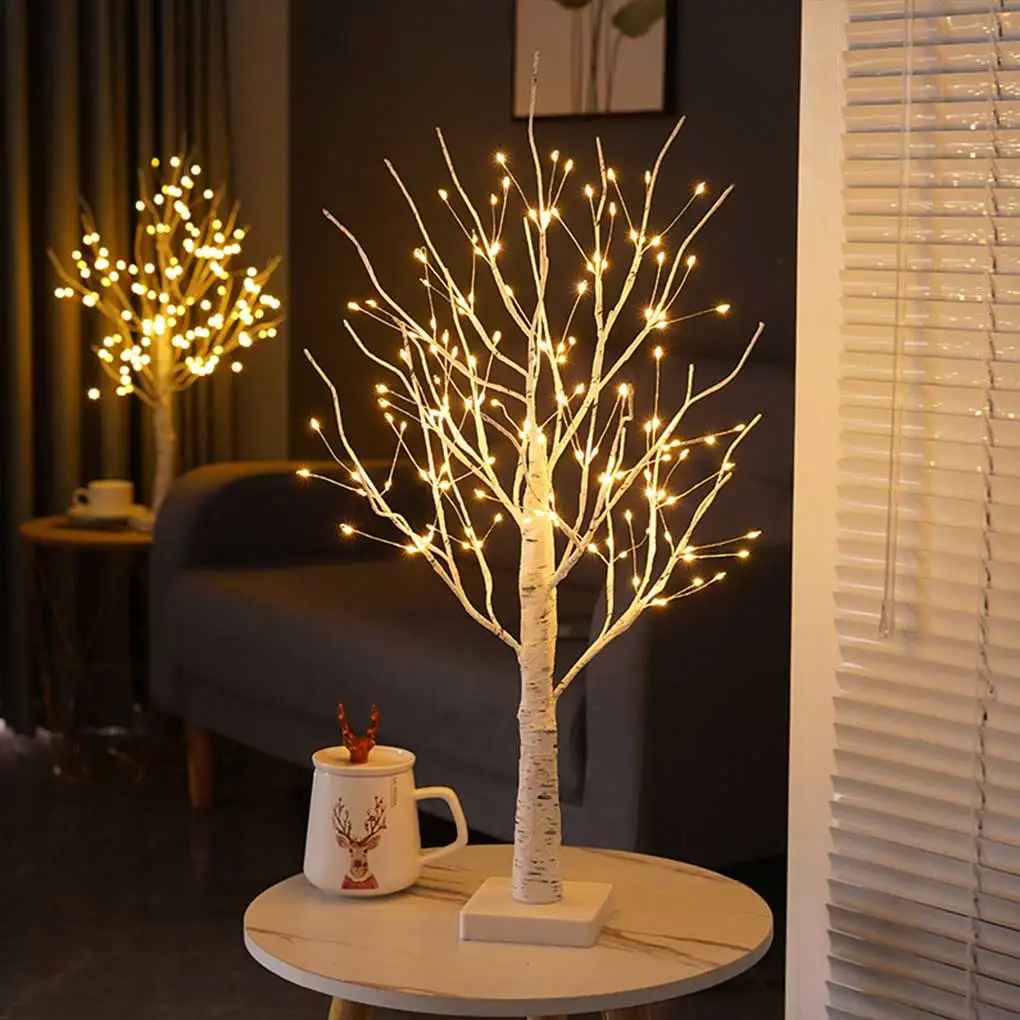 

Christmas Tree Light Tabletop Fashion Decoration Lamp Holiday Party Ornament Props Lighting Tool for Bedroom Office