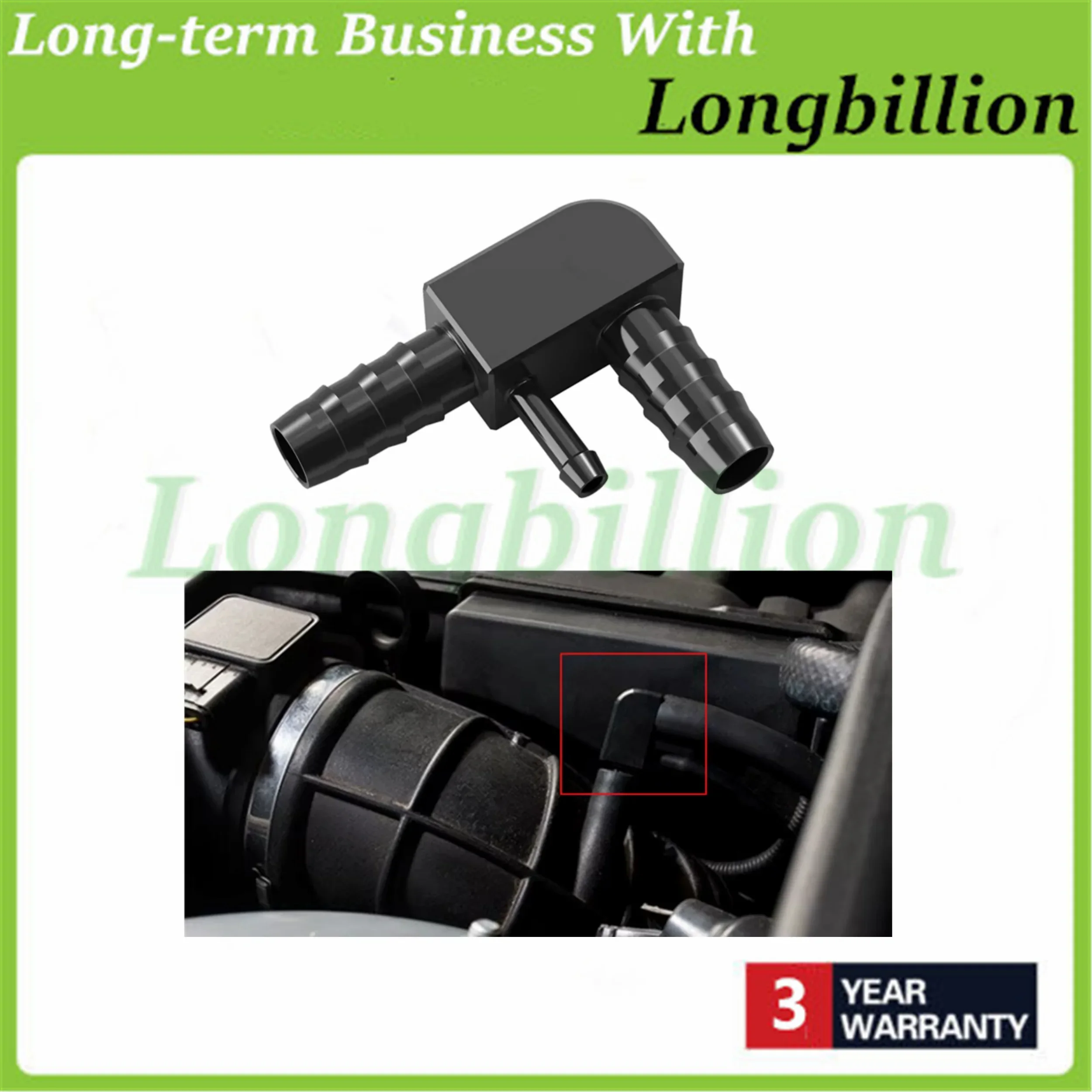 New Aluminum Vacuum Hose F-Connector for BMW E46 E39 Z3 M54, Replace 13327503677