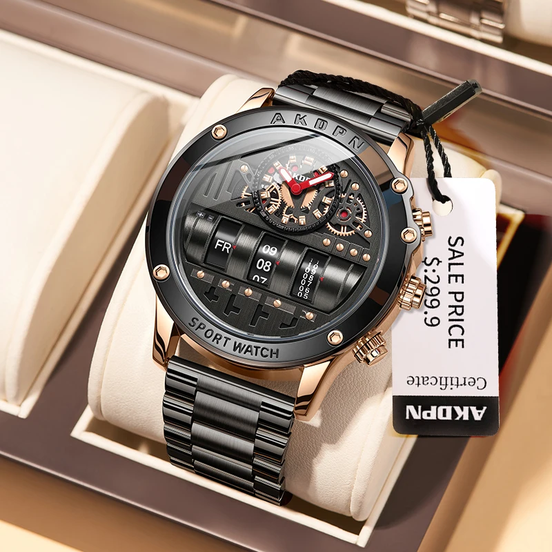 

Luxury Man Watches Stainless Steel Quartz Watches Fashion Electronic Watches for Man Waterproof Wristwatch Business Watch Reloj