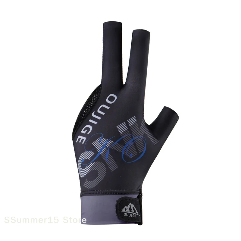 

Billiards Glove Left Right Hand Three Finger Billiard Glove Wear-resistant Non Slip Stickers Elasticity Billiard Training Gloves