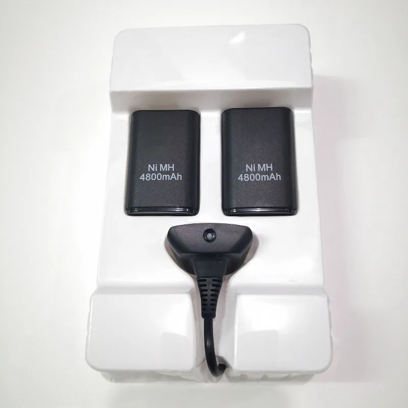 3 в 1, 4800 мАч, 2 шт., аккумуляторная батарея с 1 зарядным кабелем для Xbox 360, геймпада, аккумулятор для беспроводного контроллера