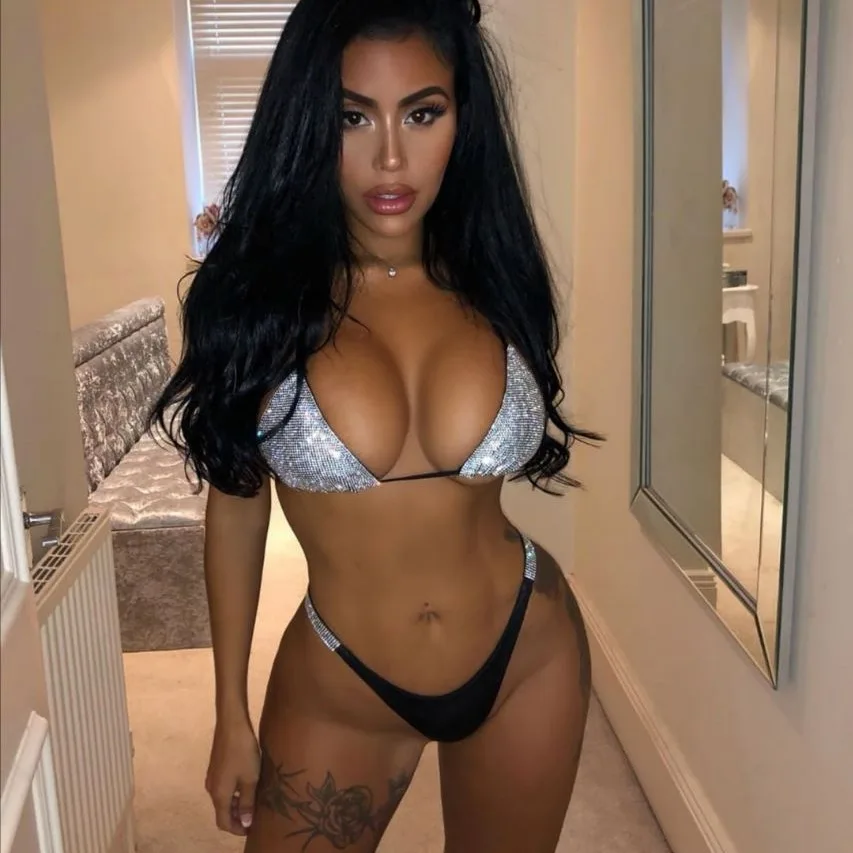Sparkling Diamond Bikini Sets Women Beachwear Sexy Low Waist Split Two Piece Set Bikini Beach Vacation Swimsuit Hot Girl Trendy