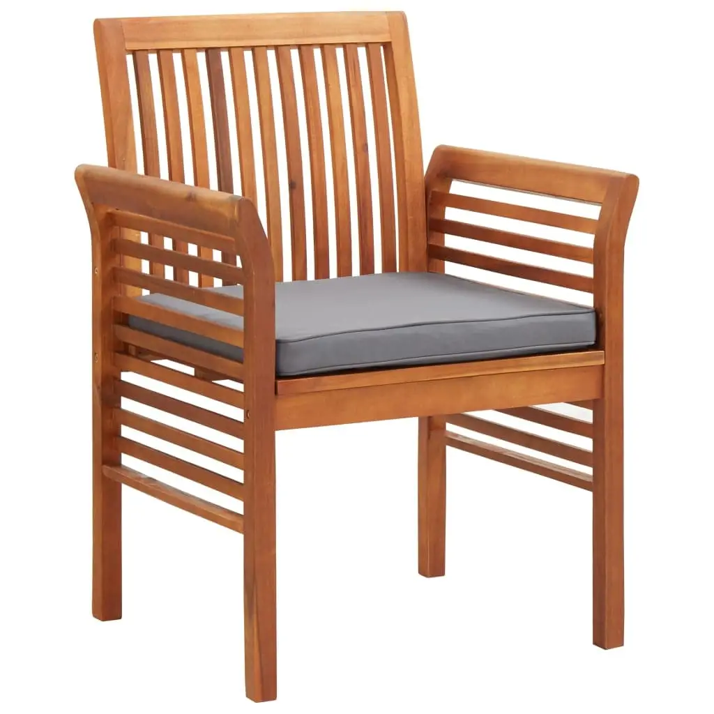 

8pc Solid Acacia Wood Patio Dining Chairs with Cushions Outdoor Kitchen Terrace Beach, Custom