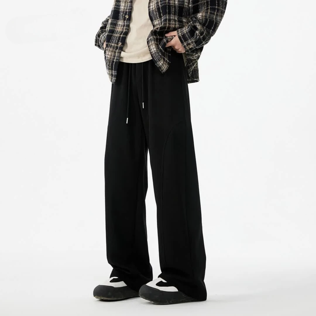 

Men's Fashion Joggers 2026 New Loose Straight Casual Pants for Spring Autumn Winter Sports Daily Use with Unique Hem Cut