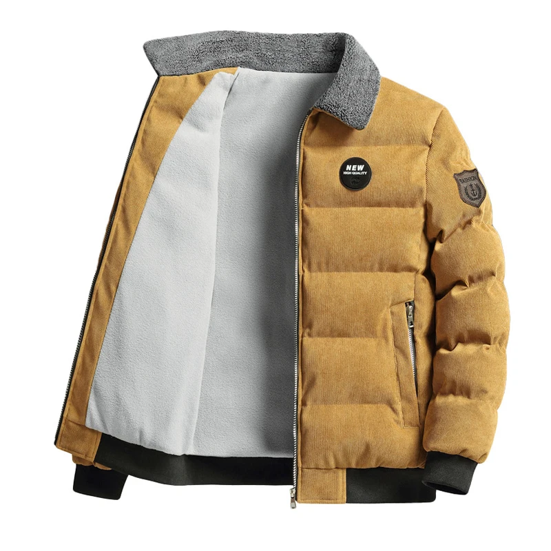 

Осень-зима мужские теплые стеганые куртки модные мужские водонепроницаемые парки на флисовой подкладке мужские ретро вельветовые тактические куртки одежда