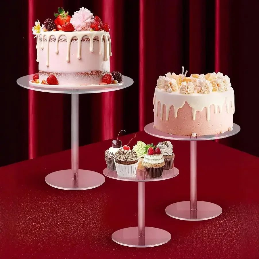 Acrylic Cake stand Detachable  Wedding Dessert Baby Shower Birthday Party Paper Cups Muffin Pastry Cake Decorating Rack Tools