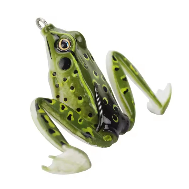 WEIHE High Quality Spinner Fishing Lure Artificial Soft Silicone Bait Gel Live Frog Bait 5cm /12g Frog Carp Fishing Accessories