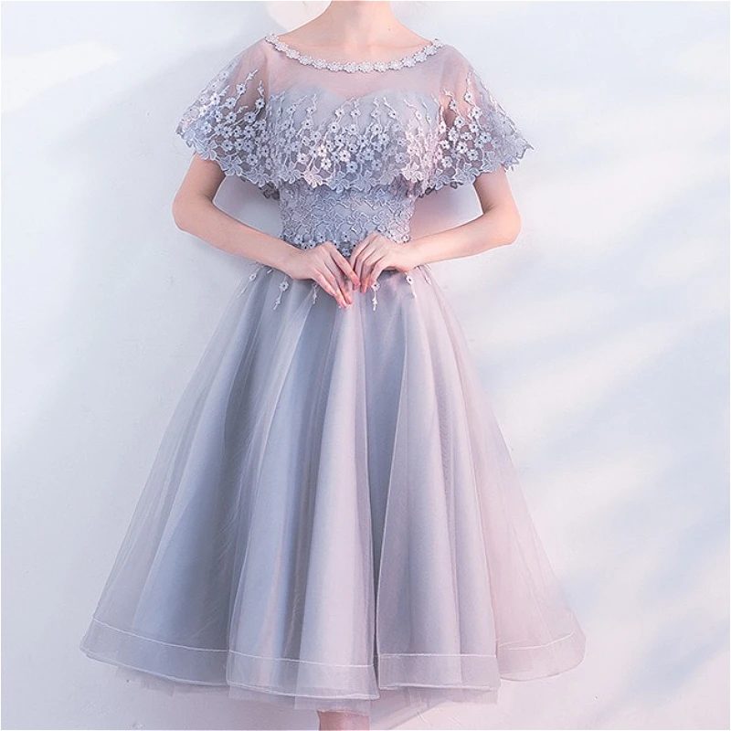 

Mid Length Dress Women Ball Gown Dresses Elegant Party Night Lace Wedding A Line Vestidos Y2k Streetwear Banquet Evening