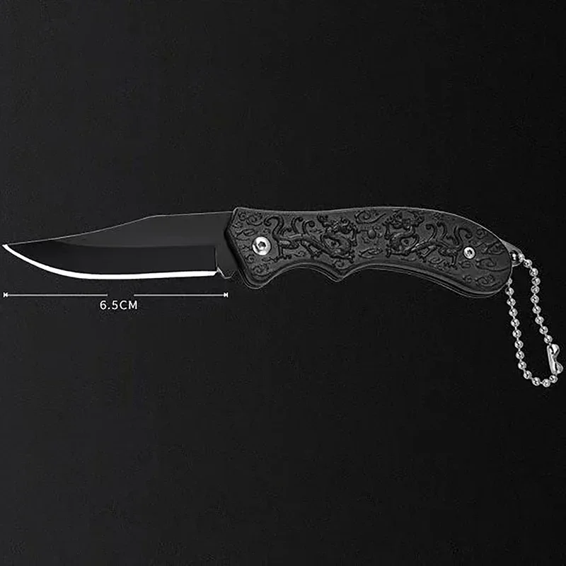 Outdoor Survival Folding Art Embossing Handle Collectible Pocket Camping Knife
