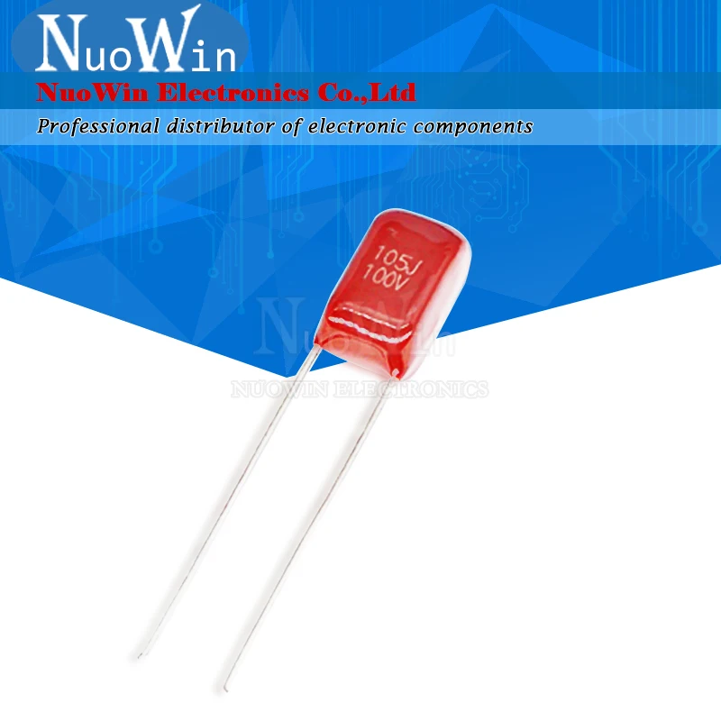 10PCS 63V 100V 102 103 104 105 106 222 224 472 473 474 Pitch 5MM 1UF 0.47UF 105J 474J 470NF CBB Polypropylene film capacitor