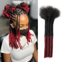 T99J Dreadlocks brasilianisches Echthaar, 10 Stränge, Häkelgeflecht, Loc-Erweiterungen, 0,4 cm, verworrenes Flechten, Mikro