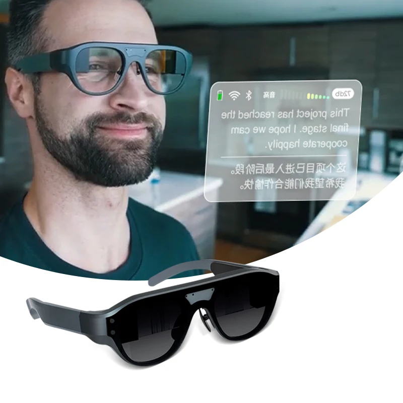 High Quality Advanced VR/AR Smart Glasses GPS AI Assistant Real-time Translation AR Navigation Speaker Magnetic Charging
