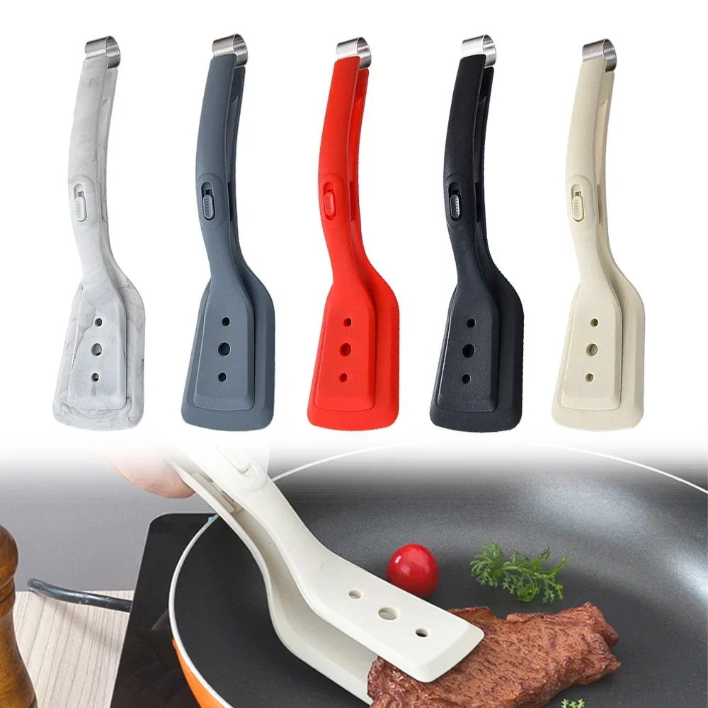 

2 in 1 Grip Egg Flipper Non-stick Steak Spatula Grip Flip Spatula Silicone Fish French Toast Tong Non-Stick Cooking Kitchen Tool