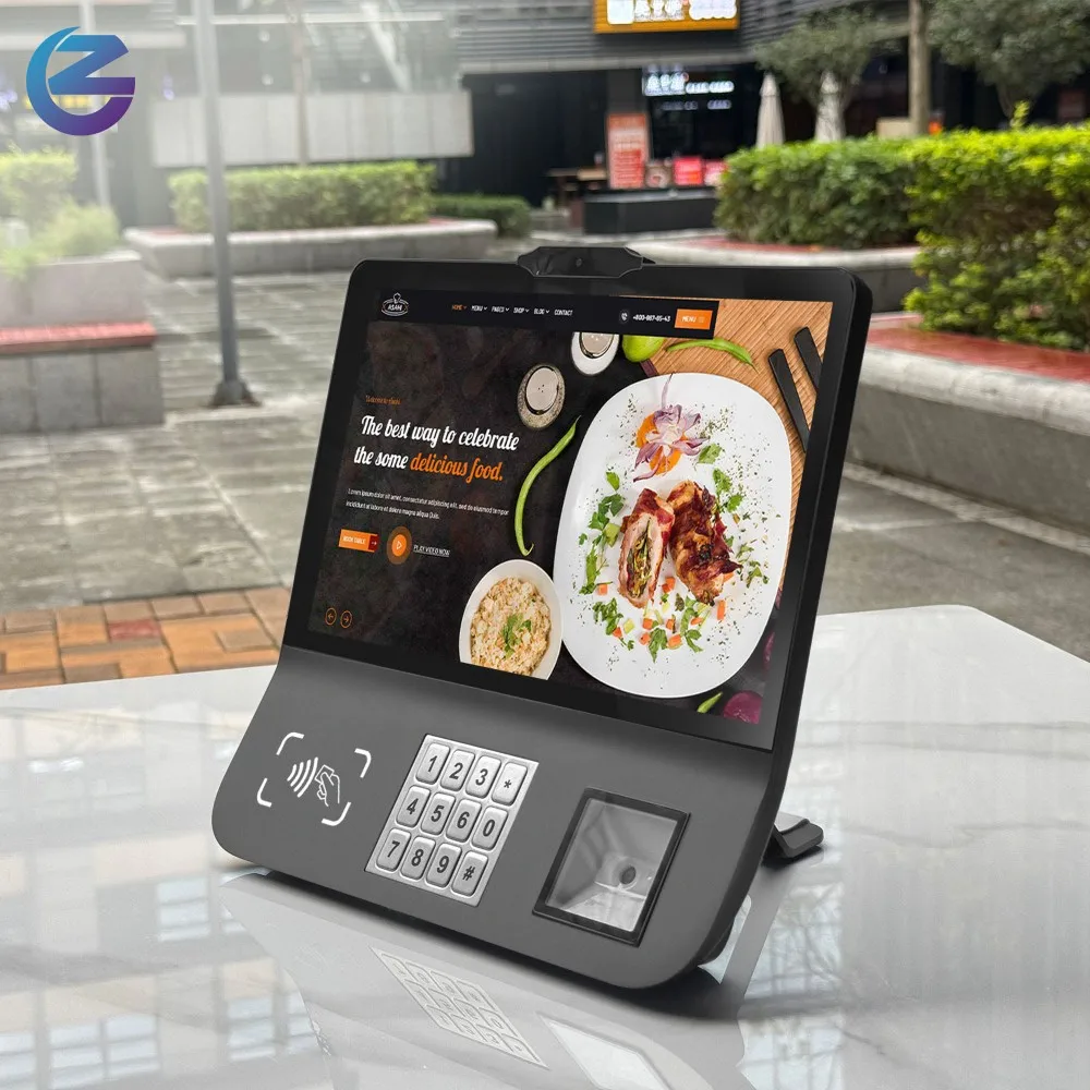 Wall Mounted POS System Android Touchscreen Checkout Terminal For Supermarkets Self Service Kiosks Cashless Retail