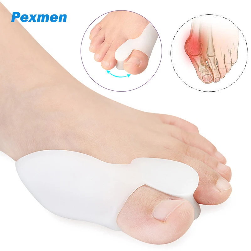 Pexmen 2/4/8Pcs Gel Big Toe Separator Bunion Corrector Pain Relief Hallux Valgus Straighter Orthopedic Toe Protector Spacer