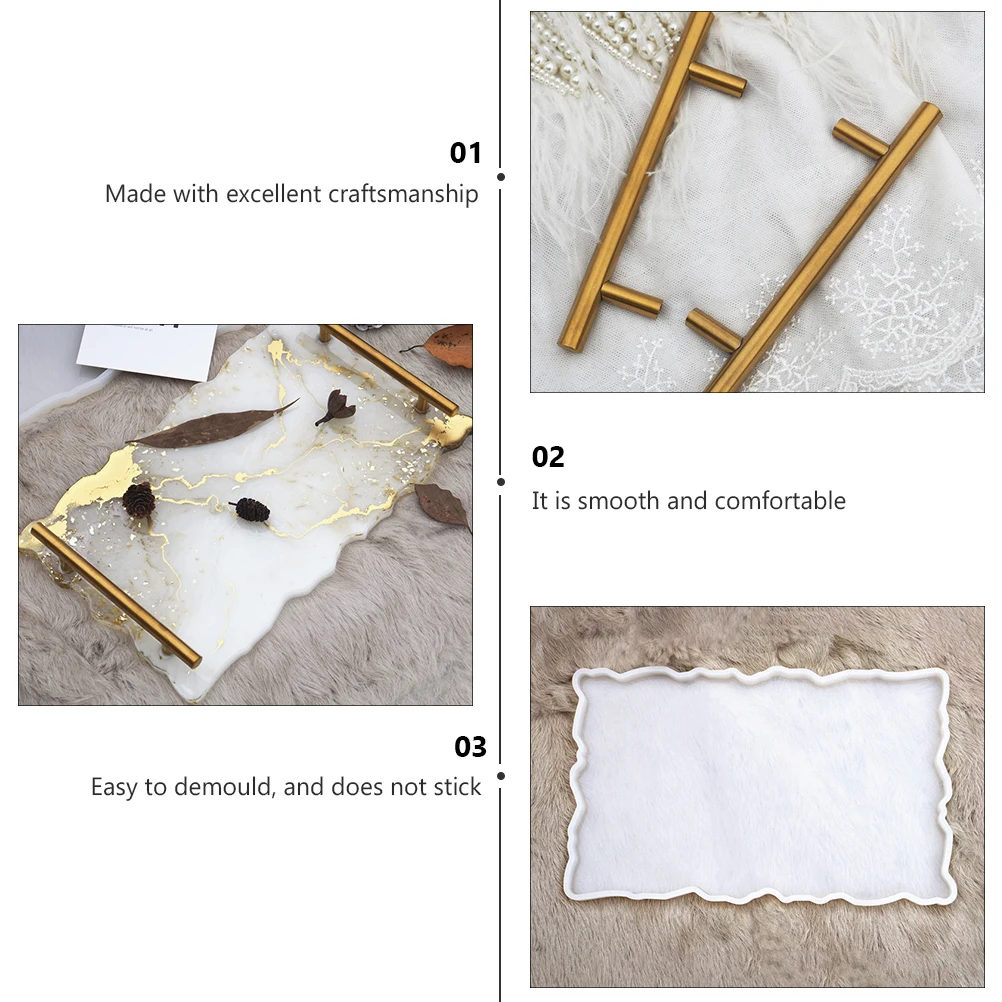 1 مجموعة مجموعة قوالب السيليكون لتقوم بها بنفسك صينية صنع سهلة Demoulding غير عصا الاكسسوارات الحرفية لوحة قالب راتنجات الايبوكسي الفن الحرفية مجوهرات