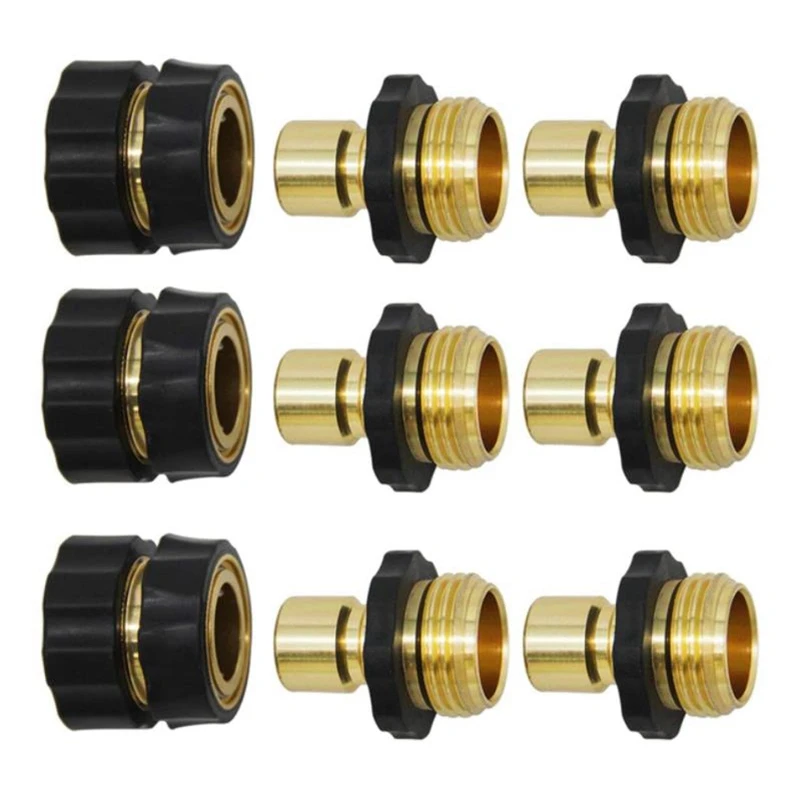 Jardim Mangueira Connector Fittings, Quick Release, Masculino e Feminino Release, 3/4"