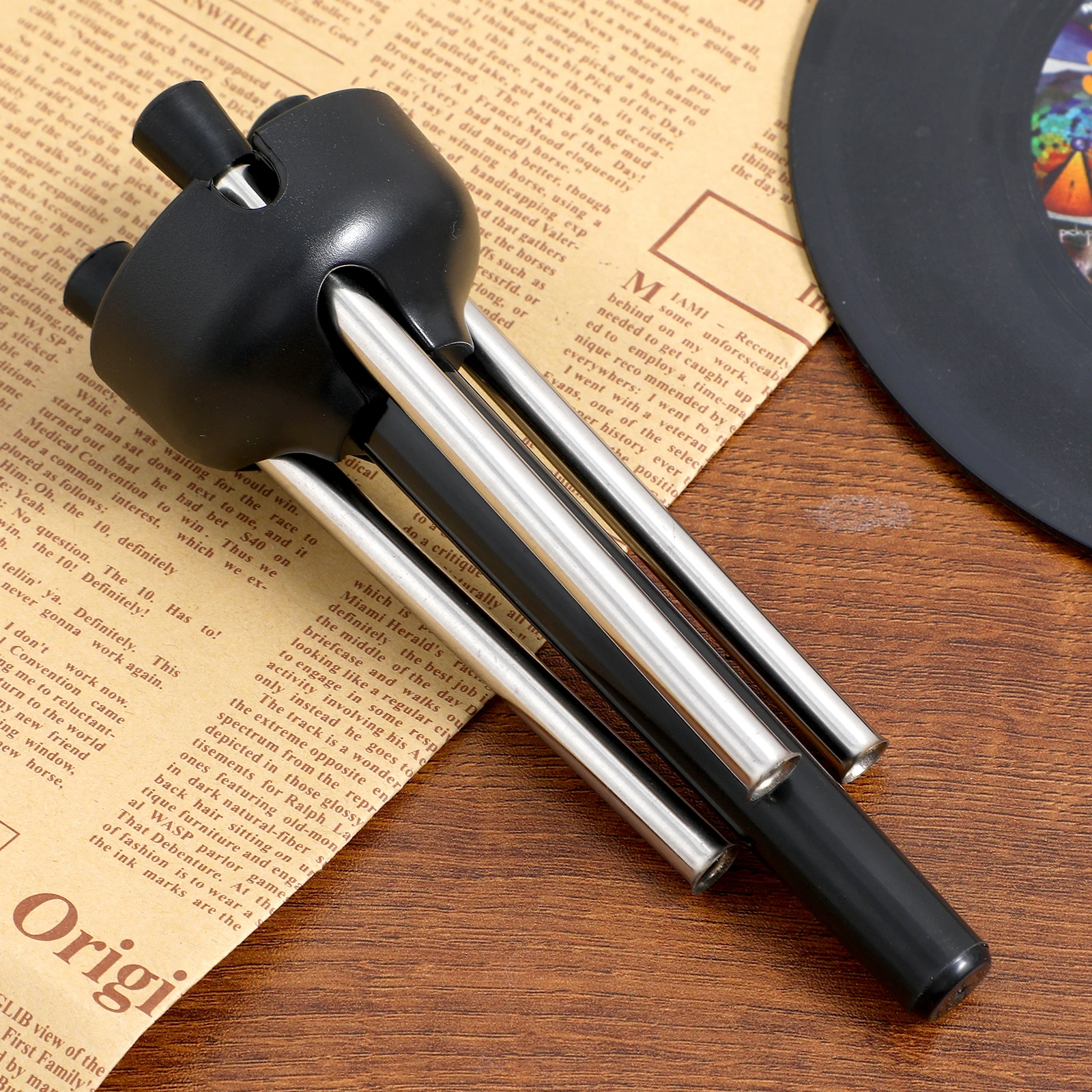 

Portable Clarinet Stand Foldable Instrument Tripod Holder Flute Saxophone Sturdy Plastic Caps Anti Slip