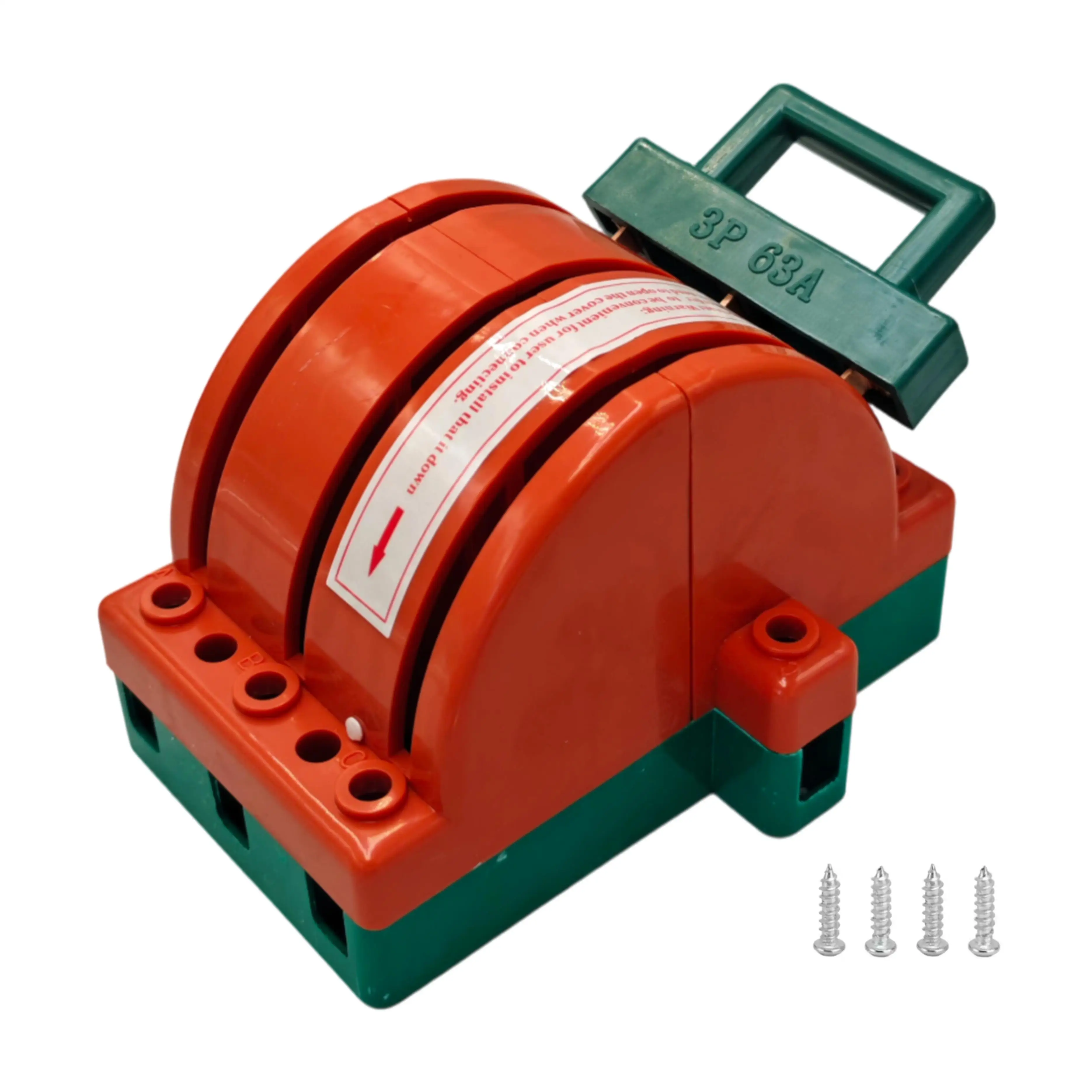 Knife Switch Double Throw Power Supply Two-way Transformation 3P 63A Copper Manual Changeover 380V