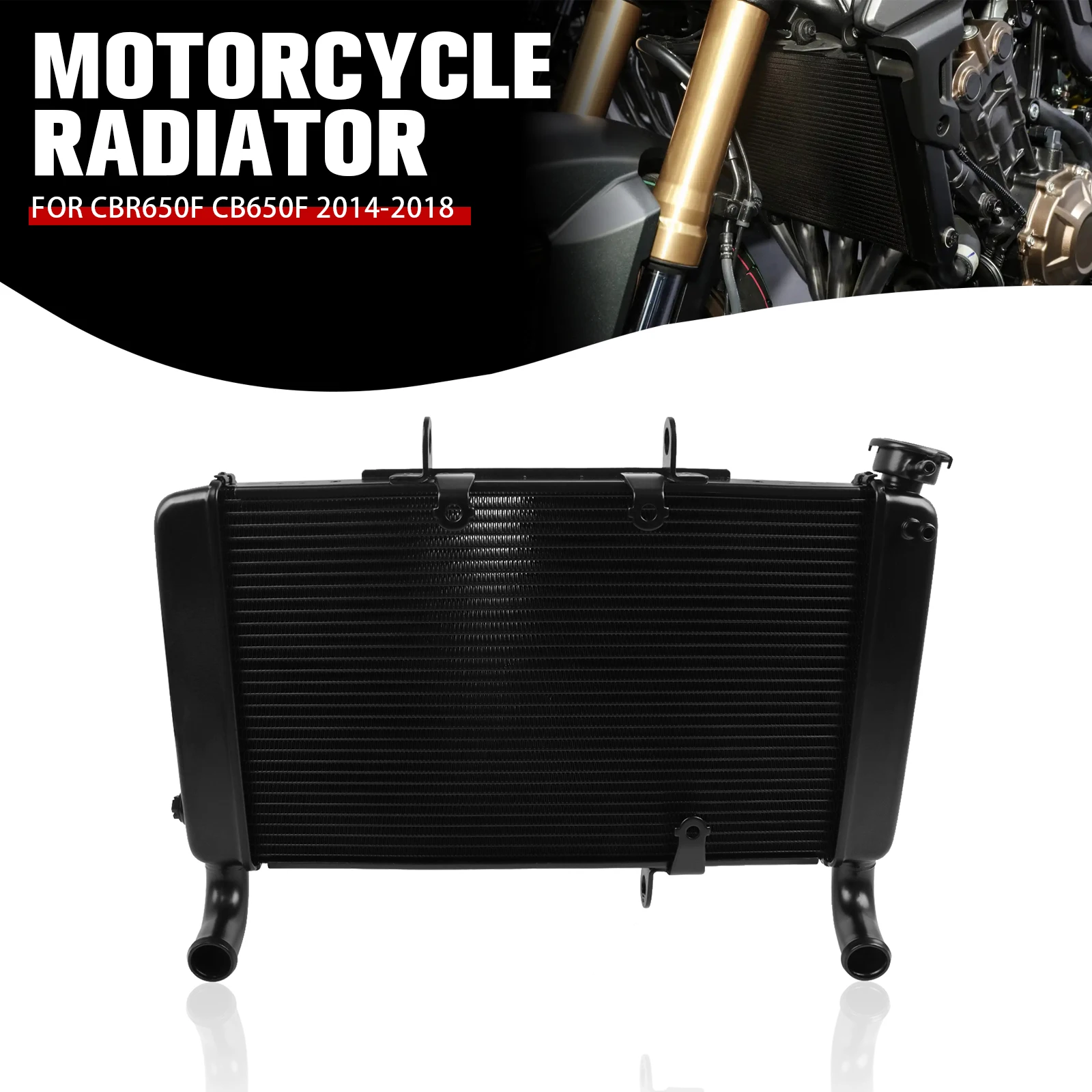 

For Honda CBR650F CBR 650F CBR 650 F 2014-2017 2018 Motorcycle Engine Aluminum Cooler Cooling Coolant Radiator Tank Accessories