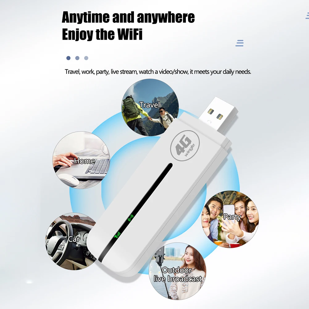 4G LTE Wireless Router 150Mbps USB Dongle SIM Card Modem Stick