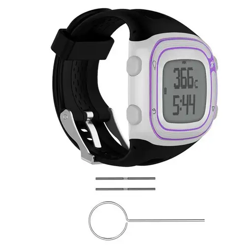 Imagen 2 del producto Correa de pulsera deportiva de silicona de 20cm y 21cm para Garmin Forerunner 10 15, correa de repuesto para reloj inteligente GPS apta para correas de mujer y hombre