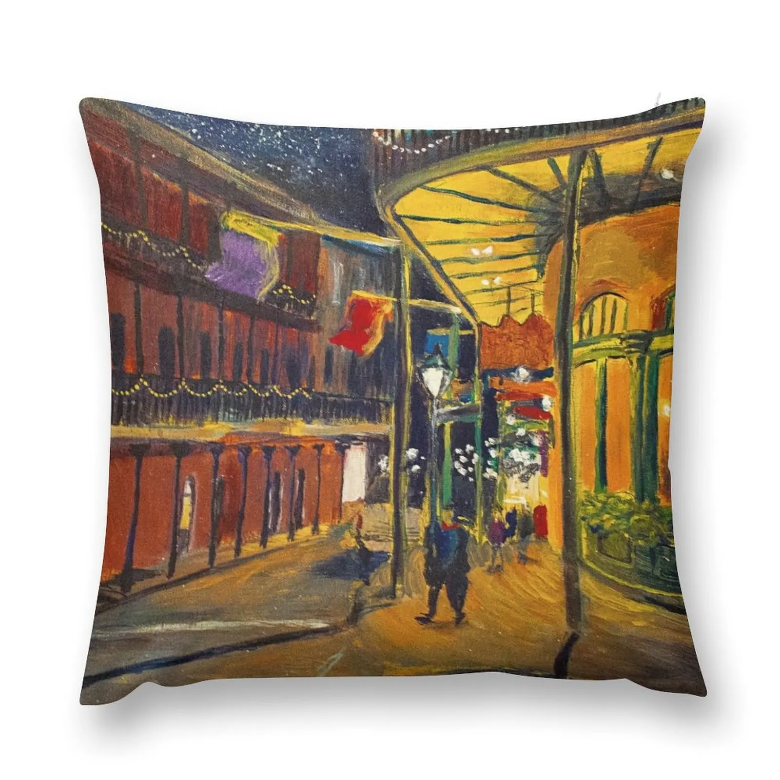 

Nola at Night Throw Pillow Pillowcases Decorative Cushion Luxury Pillow Case pillow