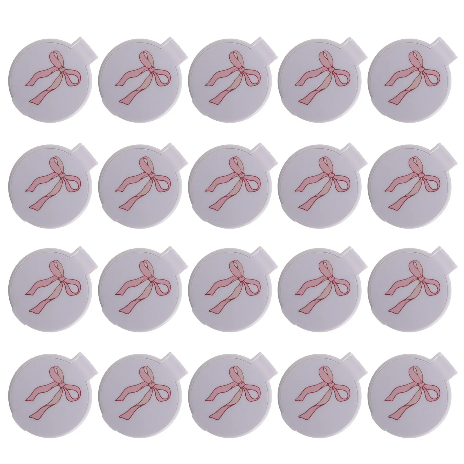 20Pcs Round Mini Folding Compact Mirror Portable Makeup Touch Up Small Handbag Vanity Mirror Purse Mirrors Compact