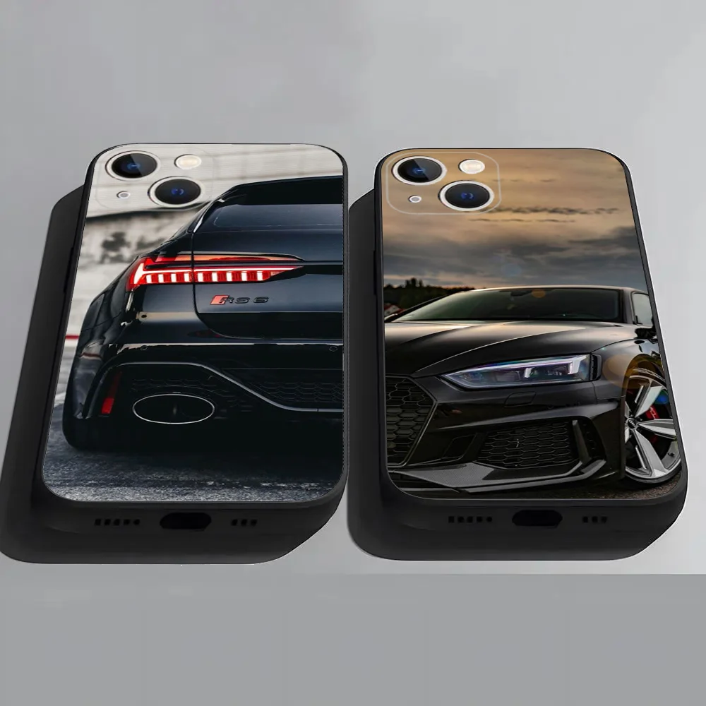 

Car For A-Audis R-S Sport Phone Case For Apple iPhone 15,14,13,12,11,Pro,X,XS,Max,XR,Plus,Mini Soft Black Cover