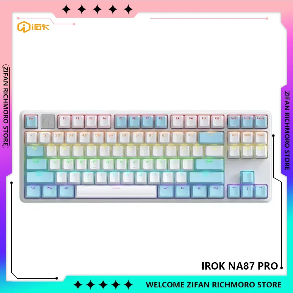 Irok NA87 Pro RGB Hot-swap Valorant Mechanical Keyboard RT0.04mm Wired Magnetic Switch 8000hz Gaming Esports Customize Keyboards