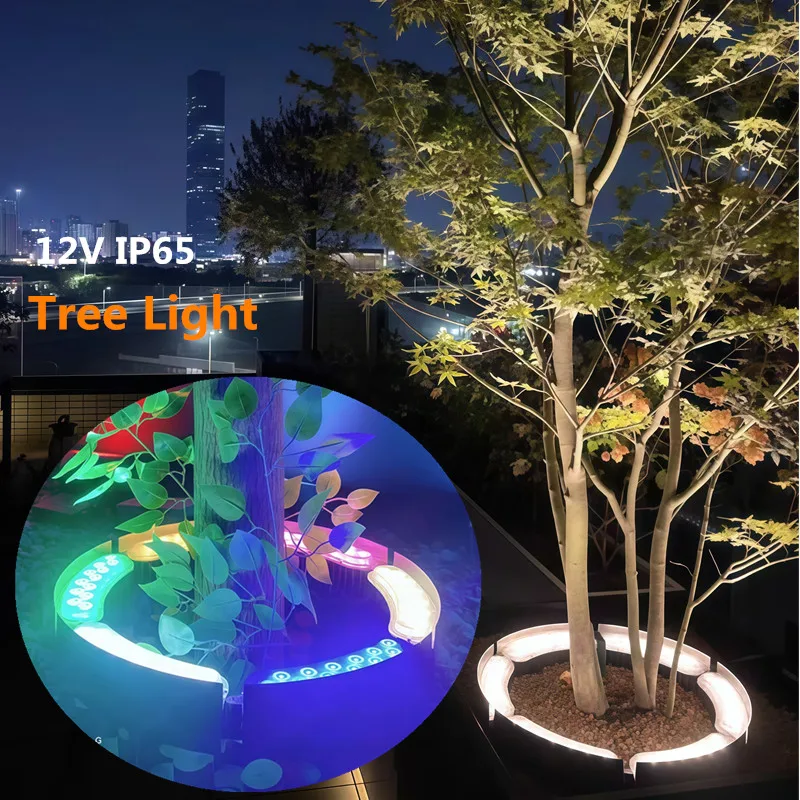 

RGB 12w 1PCS Outdoor Tree Lighting IP65 Waterproof Garden Decorative Lights AC12V 220V Home Yard Night Park Project Spotlights