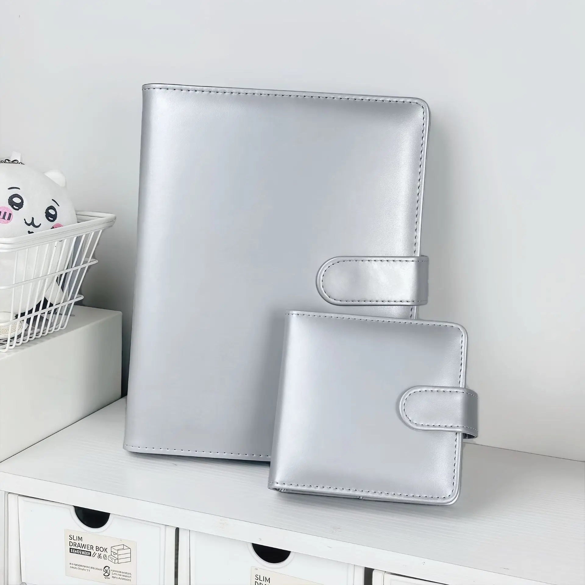 A5 A8 Blue Denim Fabric with Love leather DIY Binder Notebook Cover Diary Agenda Planning Paper Cover School Stationery